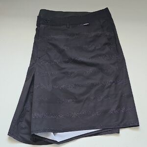 Patagonia Black Hybrid Shorts with Dotted Pattern
